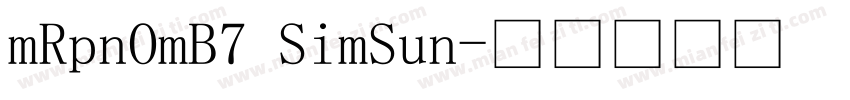 mRpnOmB7 SimSun字体转换